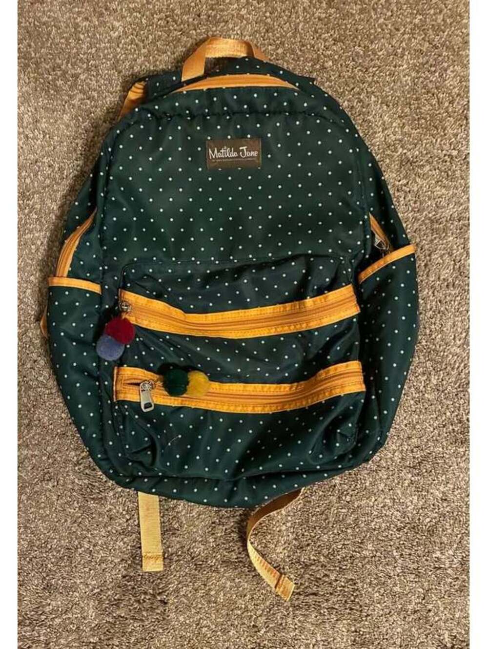 Matilda Jane Green Polka Dot Backpack